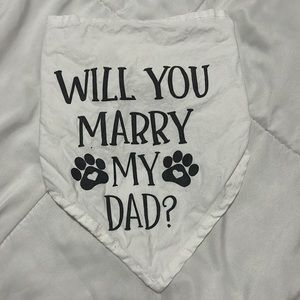 Dog bandana for engagement/proposal